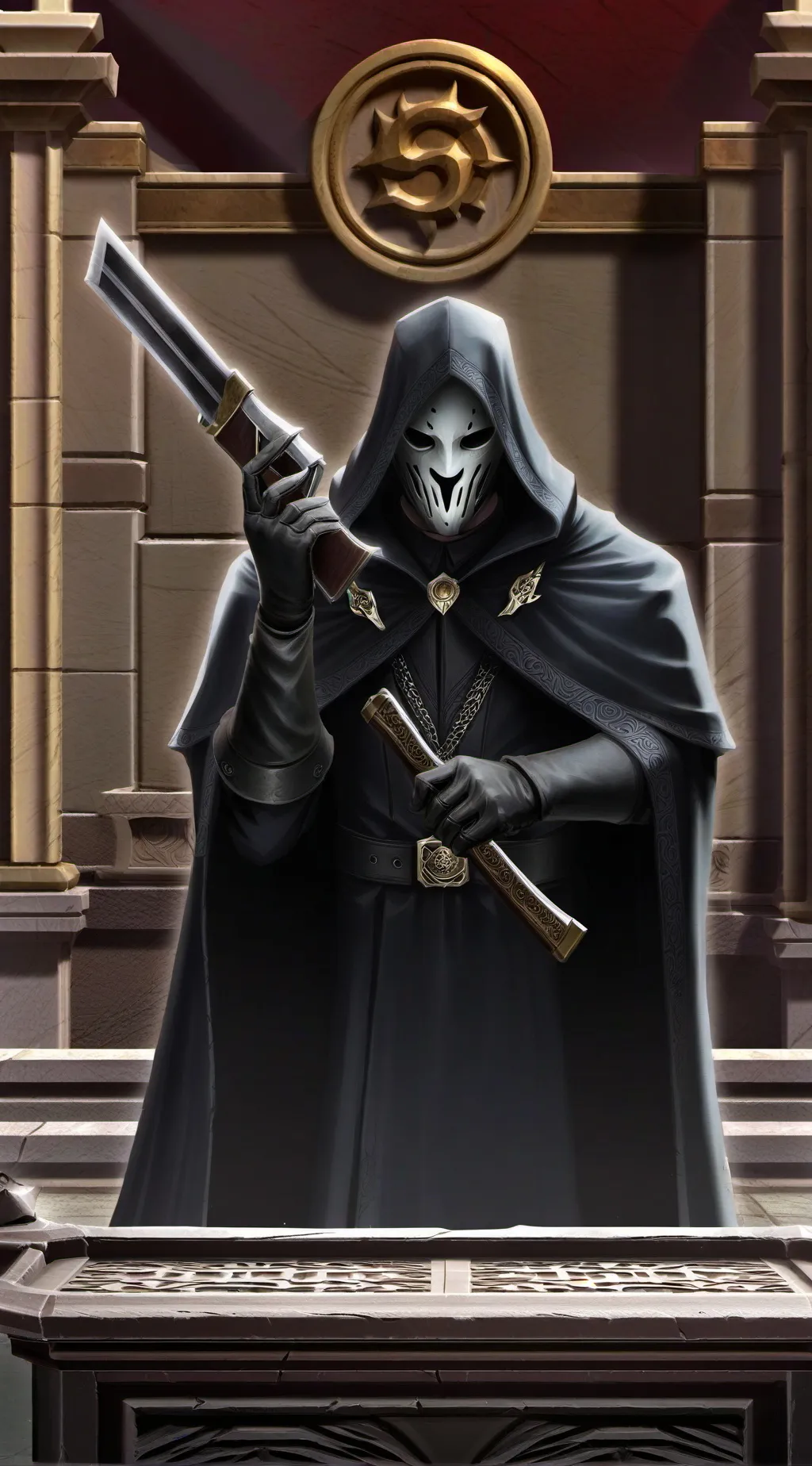 ai character: Ghostface background