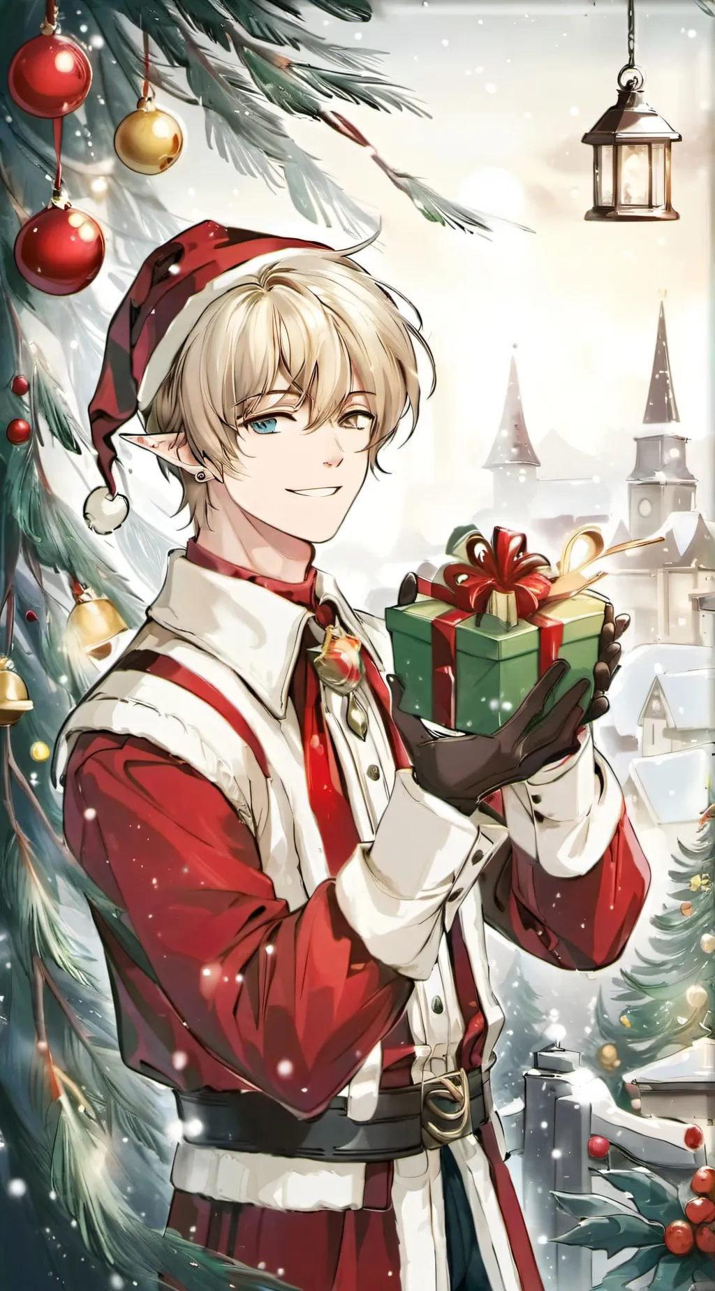 ai character: Christmas background