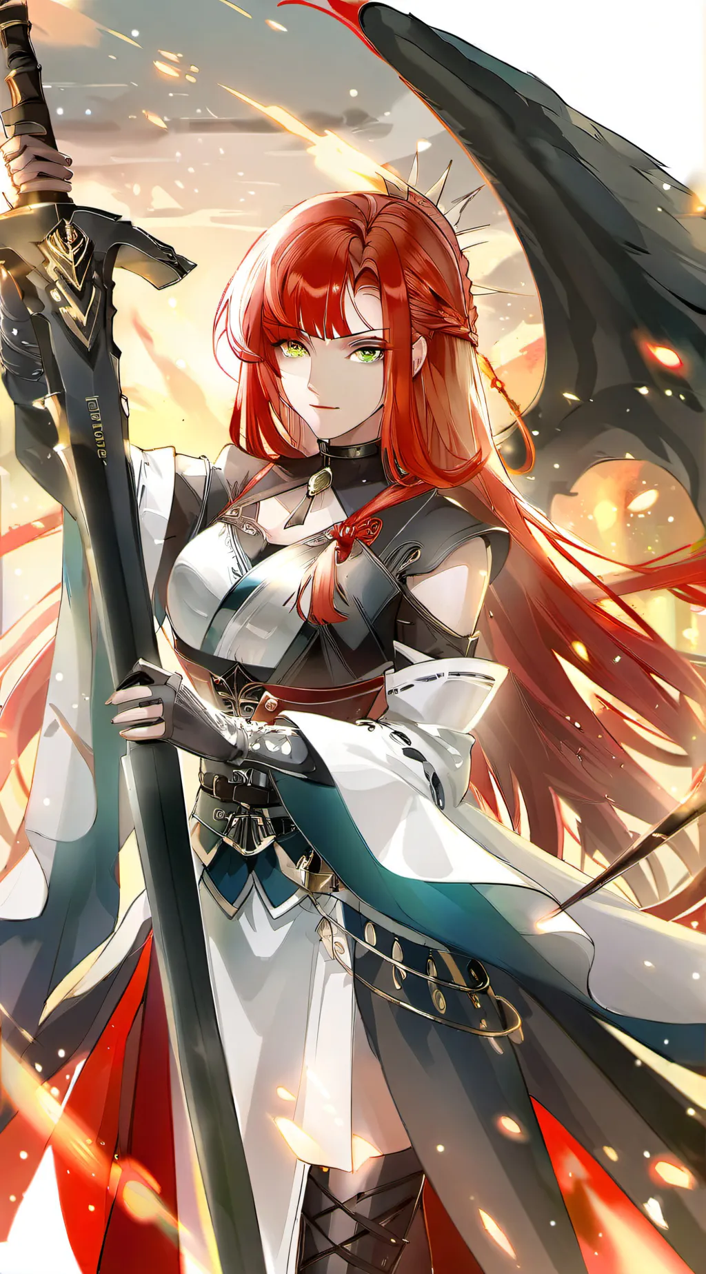ai character: Scarlet background