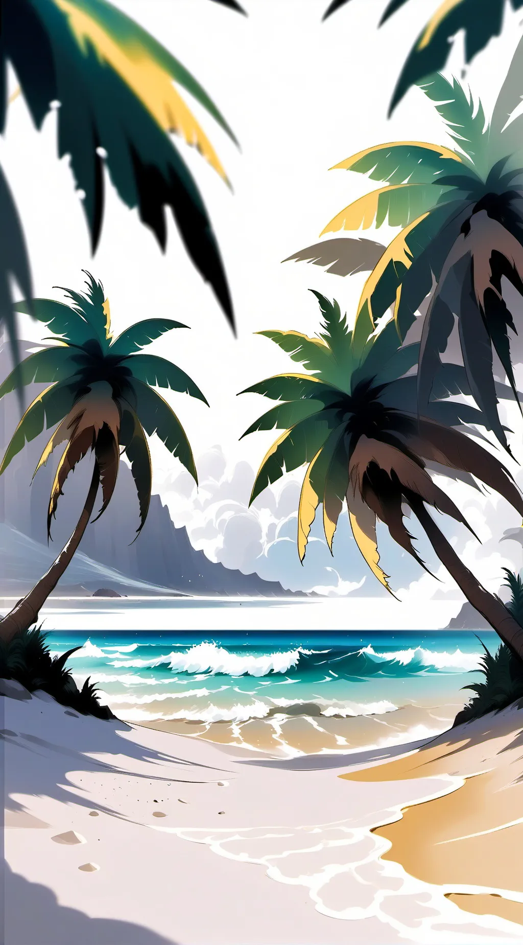 ai character: mha at the beach background