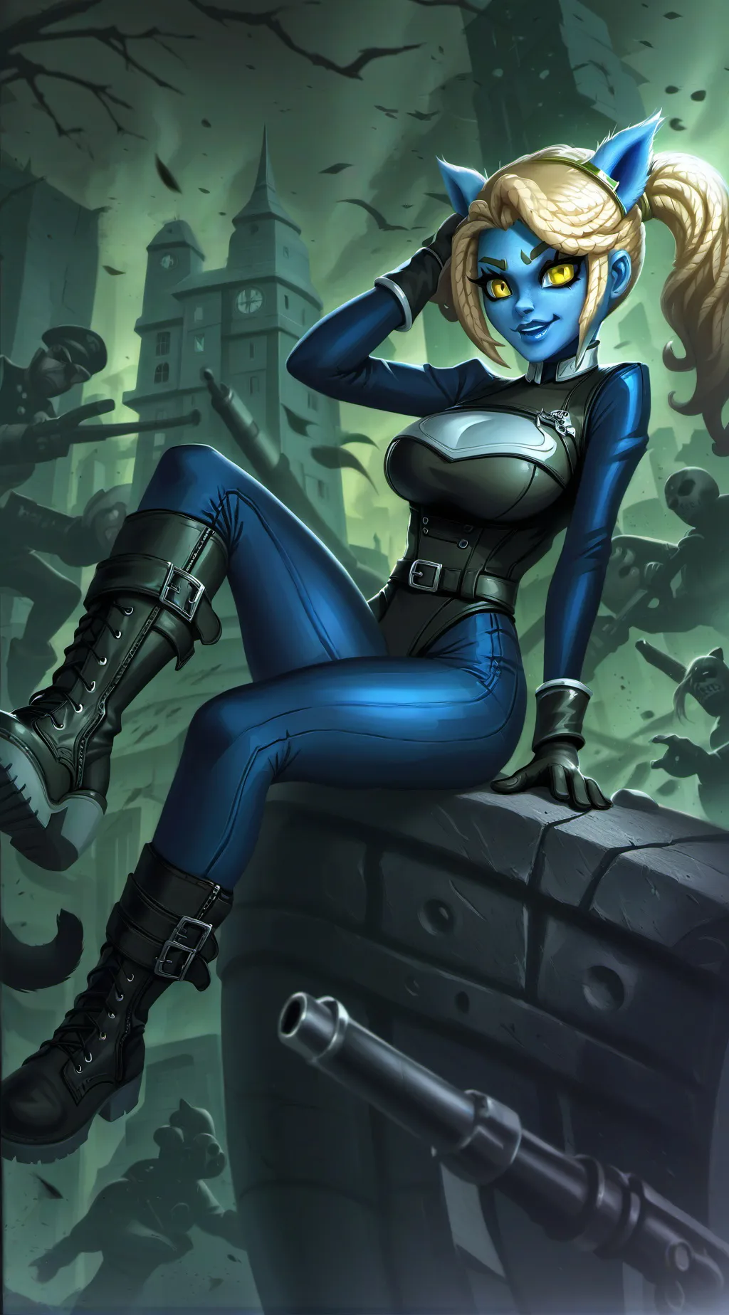ai character: Commander Feline  background