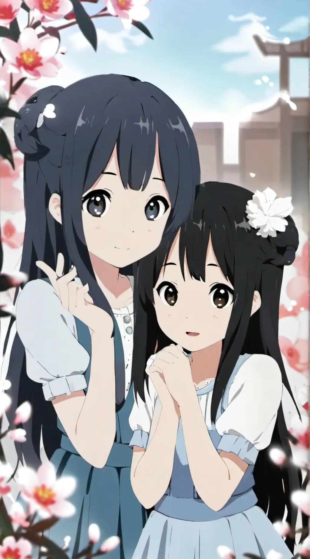 ai character: Milly and Lilly :3 background