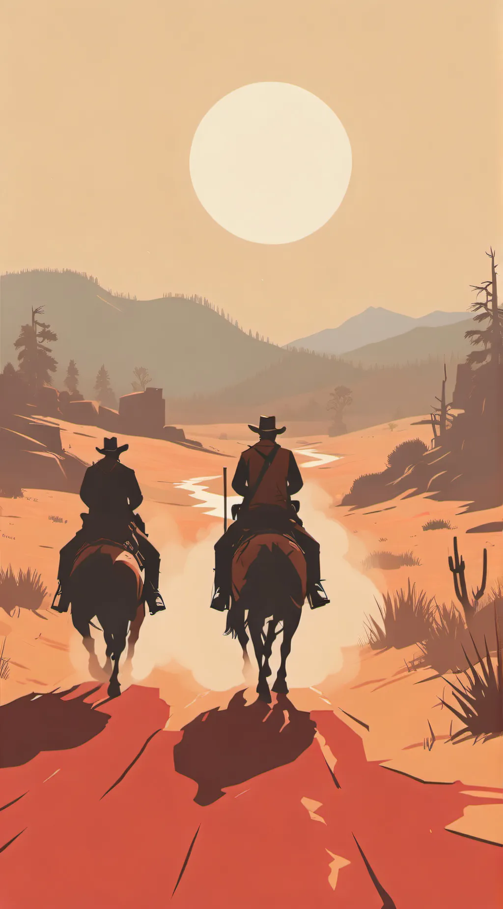 ai character: RDR2 x Room 16.    background