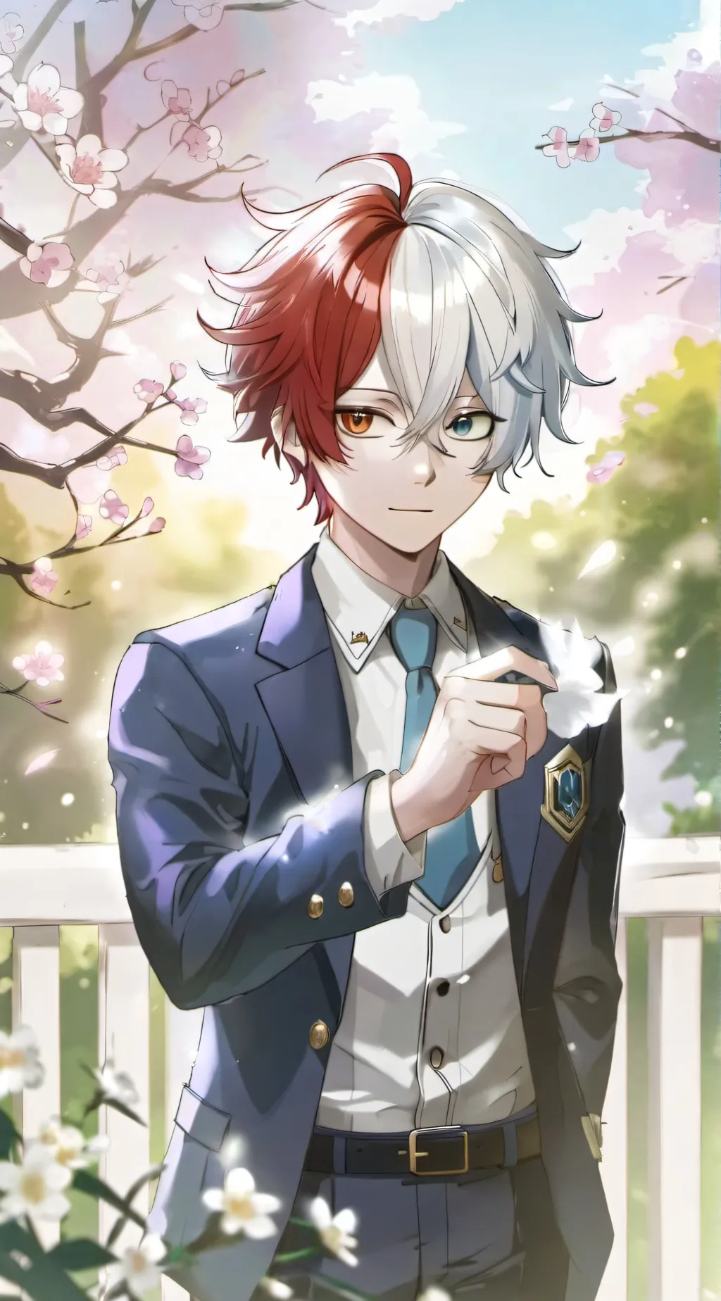ai character: Shoto Todoroki  background