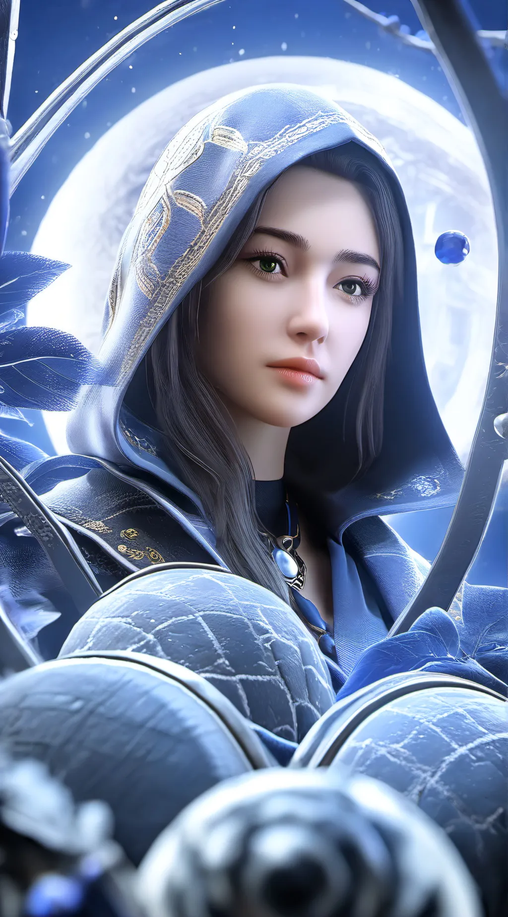 ai character: Night light background