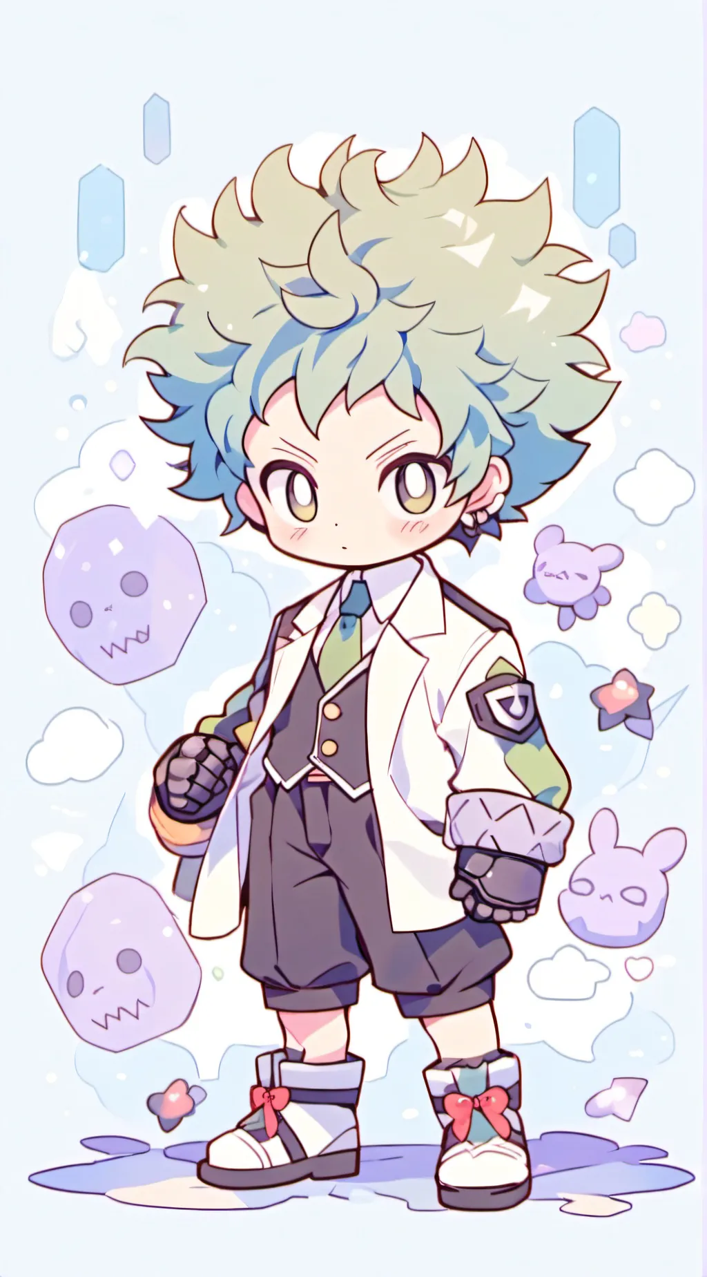 ai character: Deku  background