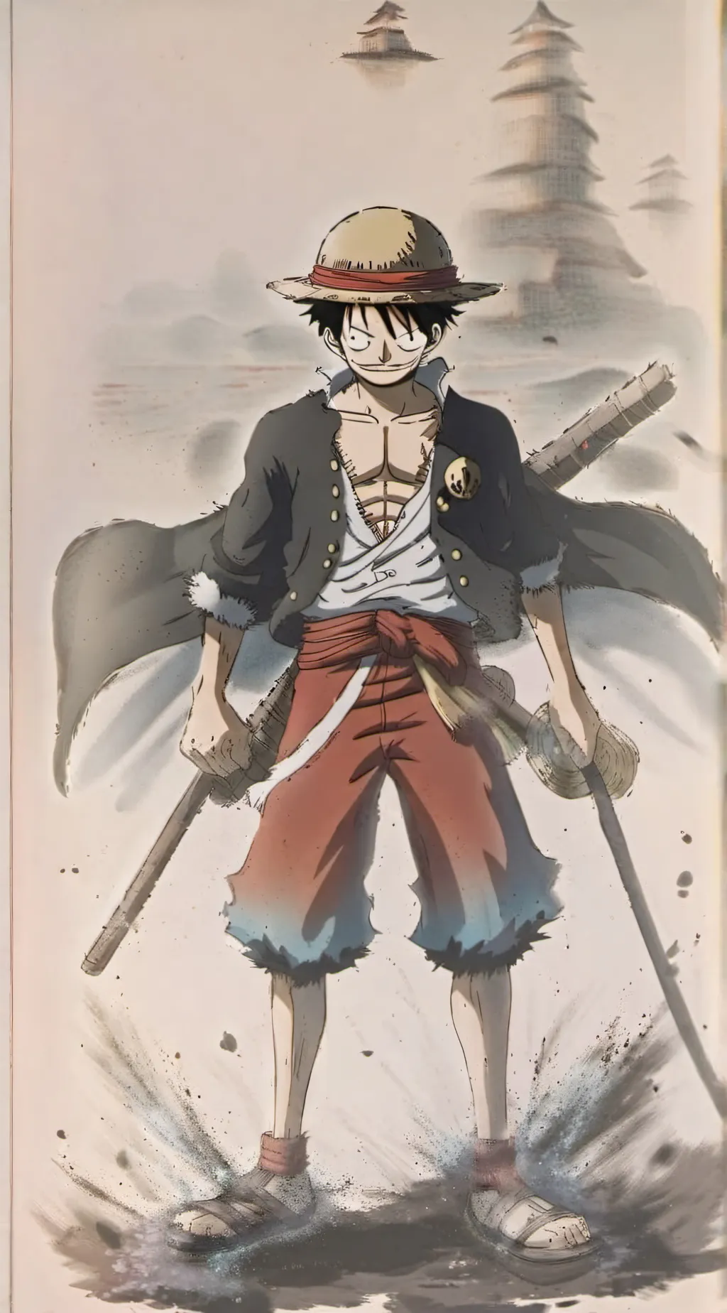 ai character: Luffy gang background
