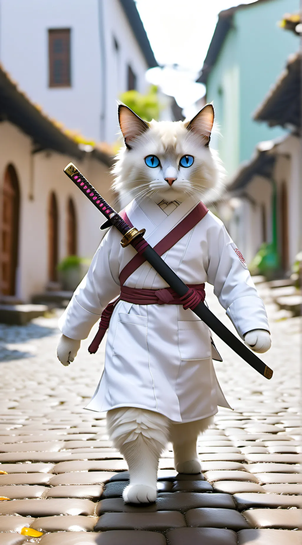 ai character: Lily the warrior 🐈 background