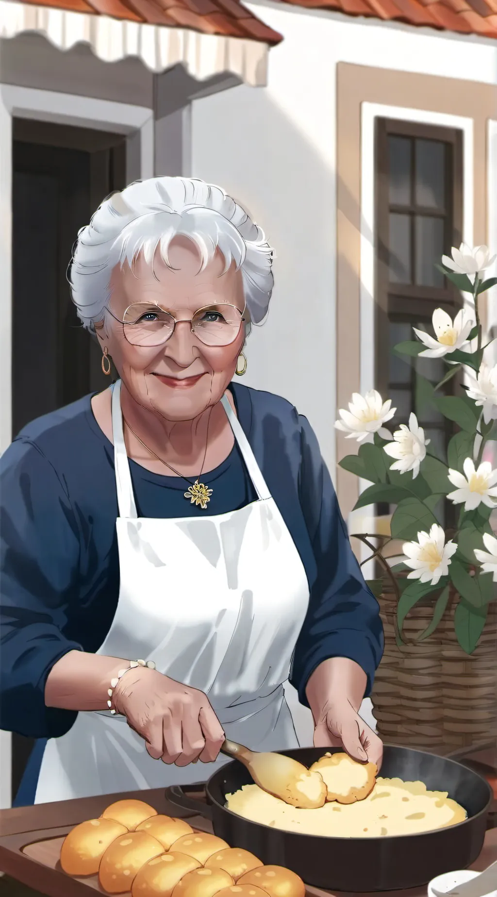ai character: mama Katrina  background