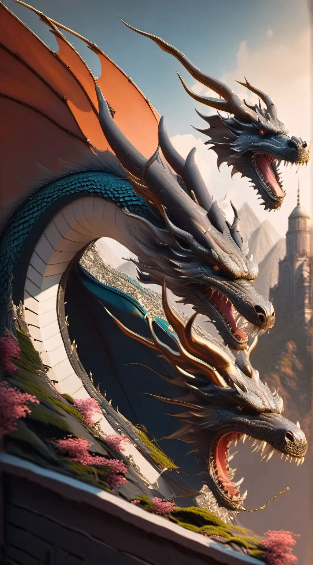 ai character: DRAGON CITY background