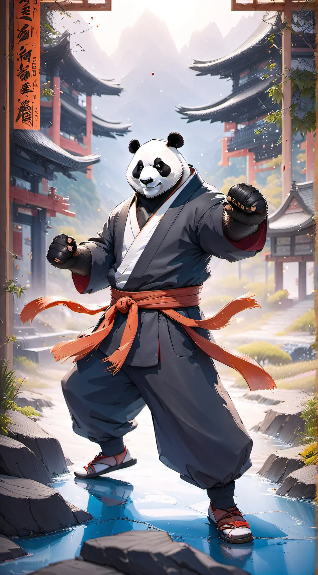 ai character: Chinese panda 7  background