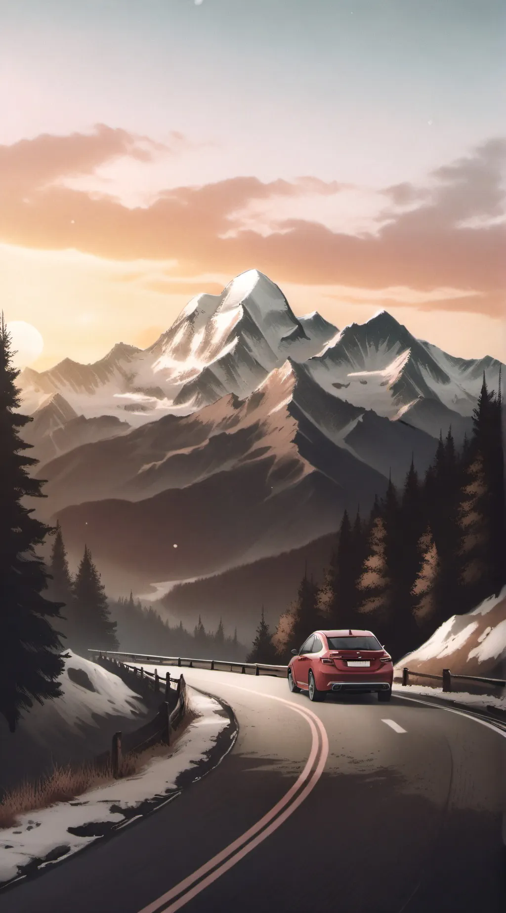 ai character: Countries roadtrip background