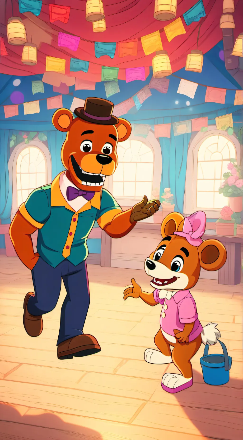 ai character: Fnaf background