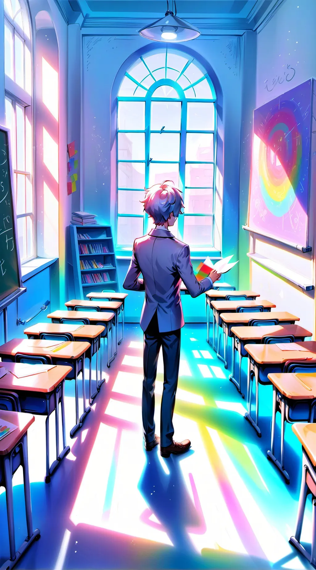 ai character: Classroom  background