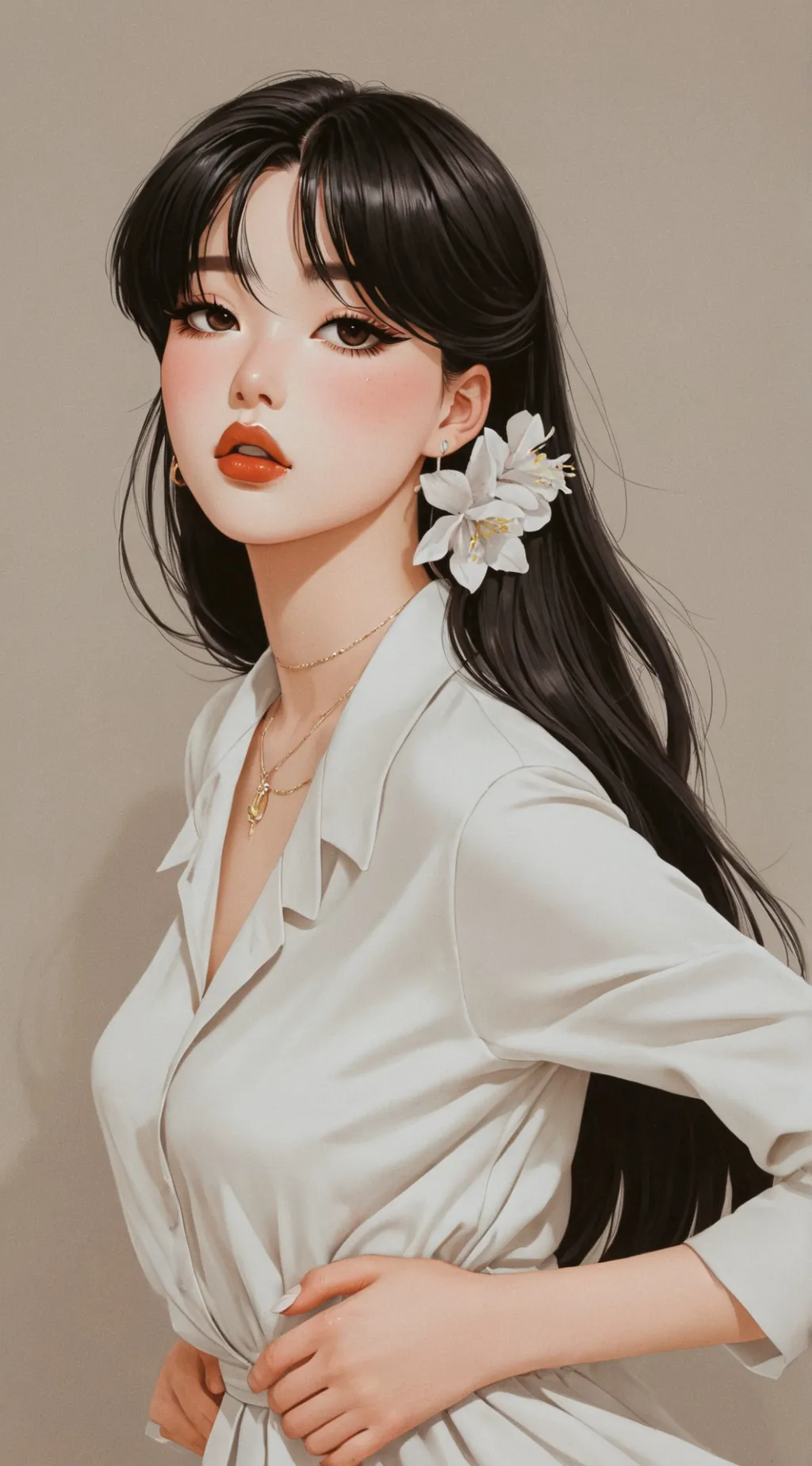 ai character: rose background