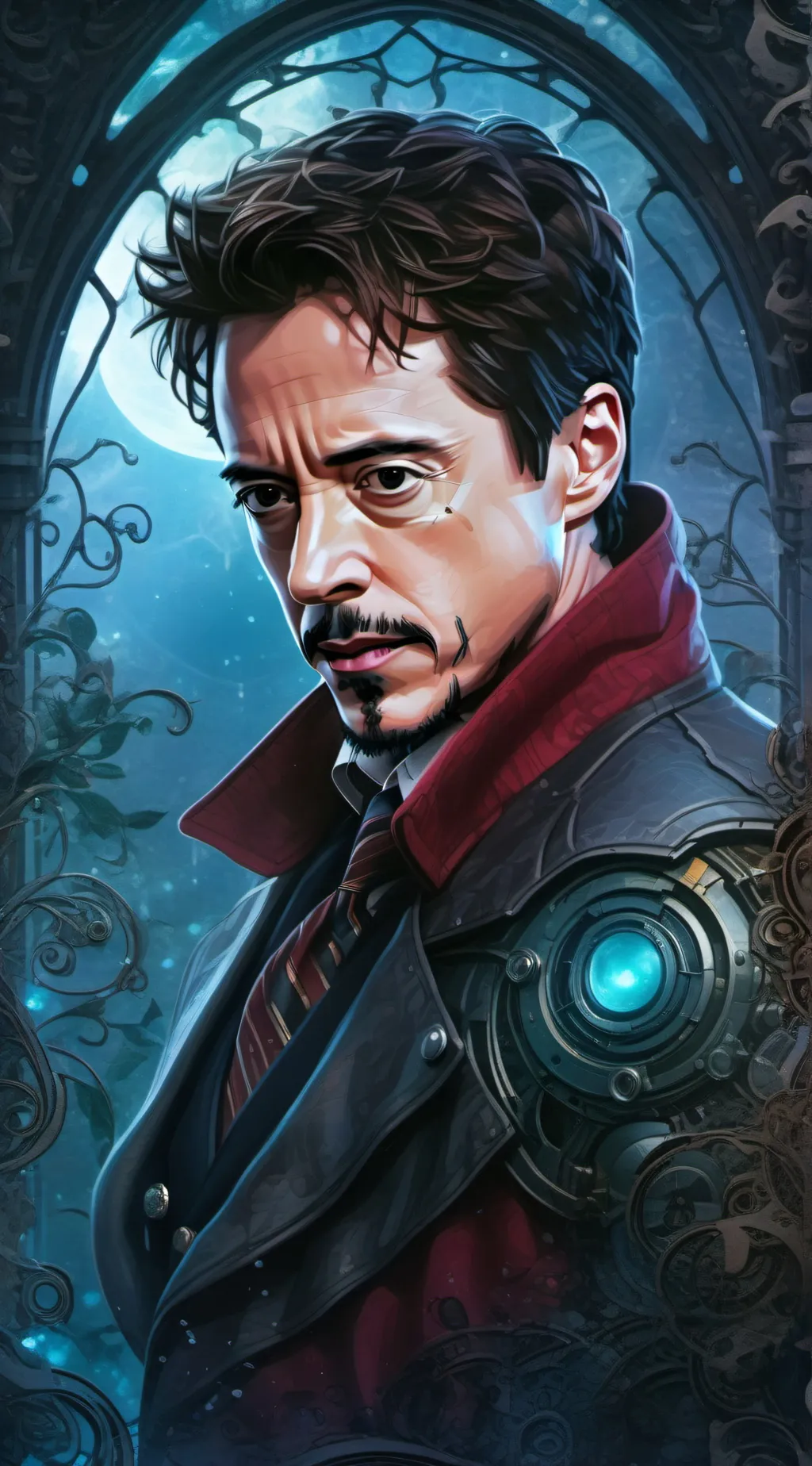 ai character: ony stark background