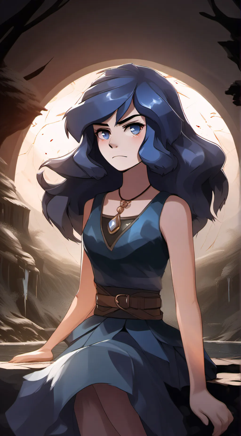 ai character: lapis lazuli  background