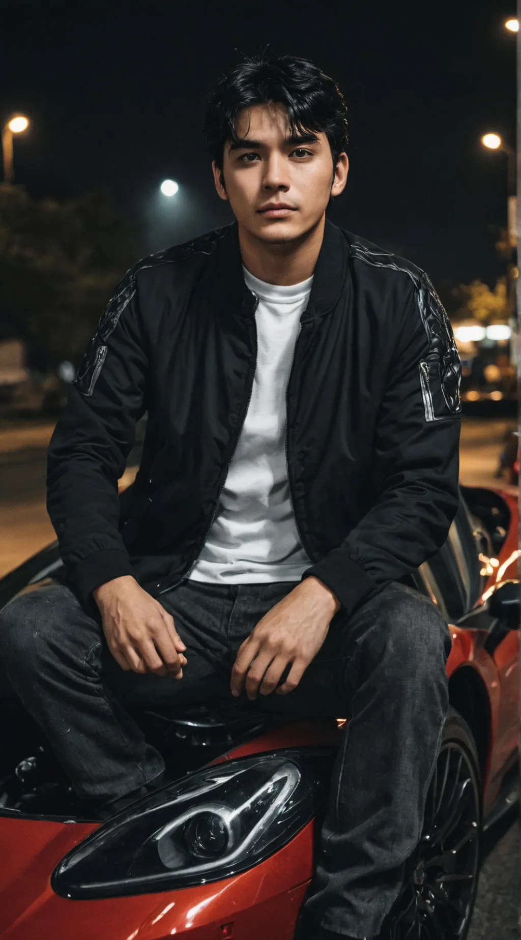 ai character: car boy background