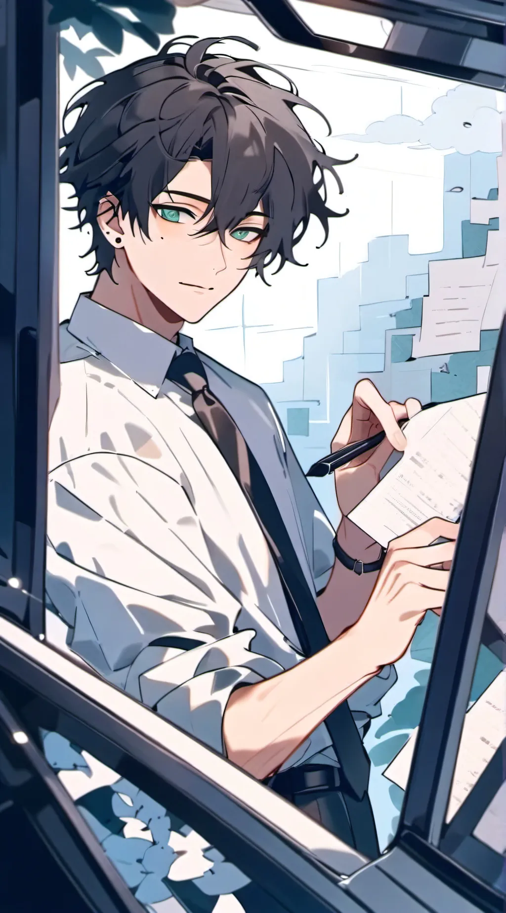 ai character: Zack  background