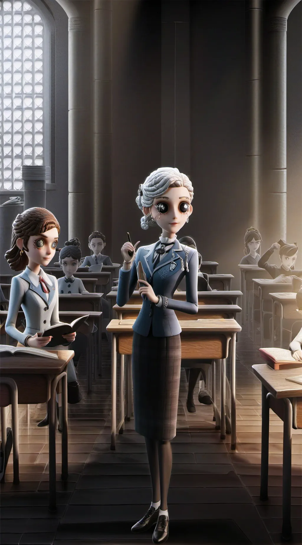 ai character: Wizard School  background