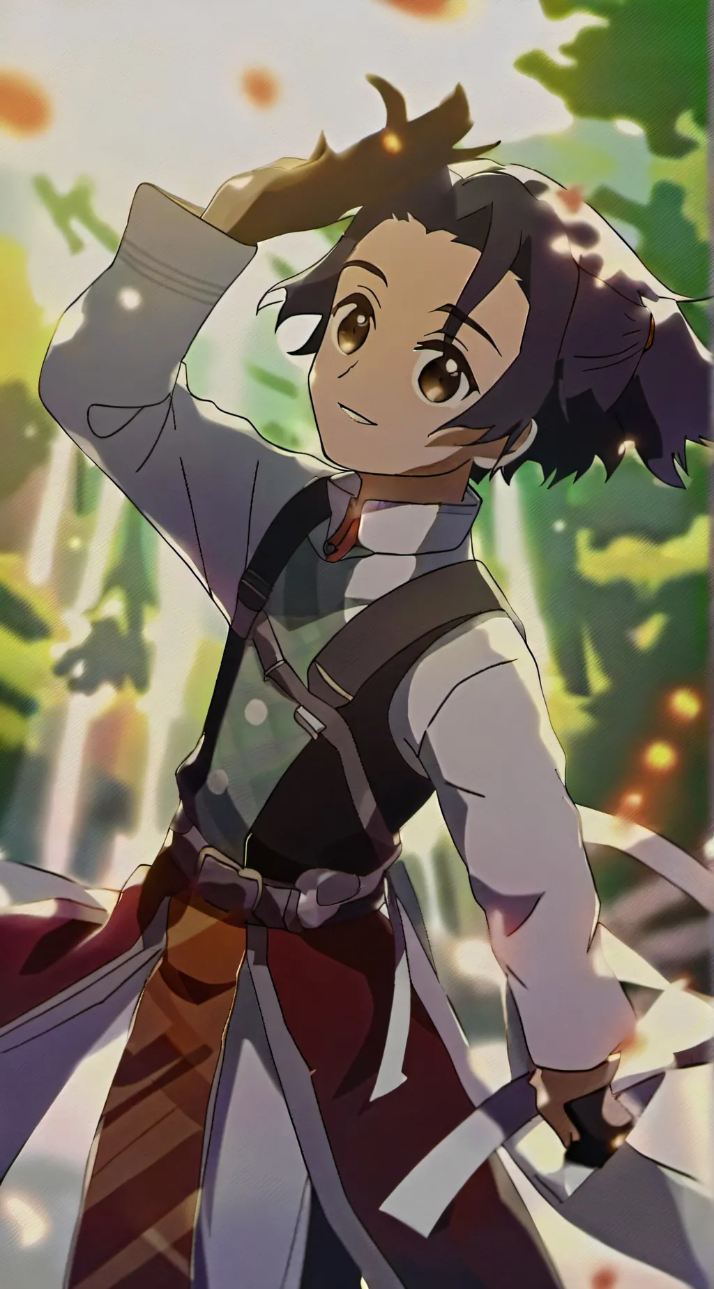 ai character: //tanjiro// background