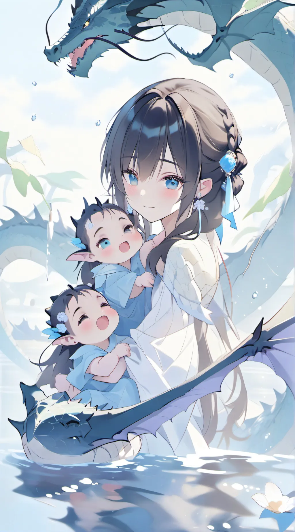 ai character: mother dragon background
