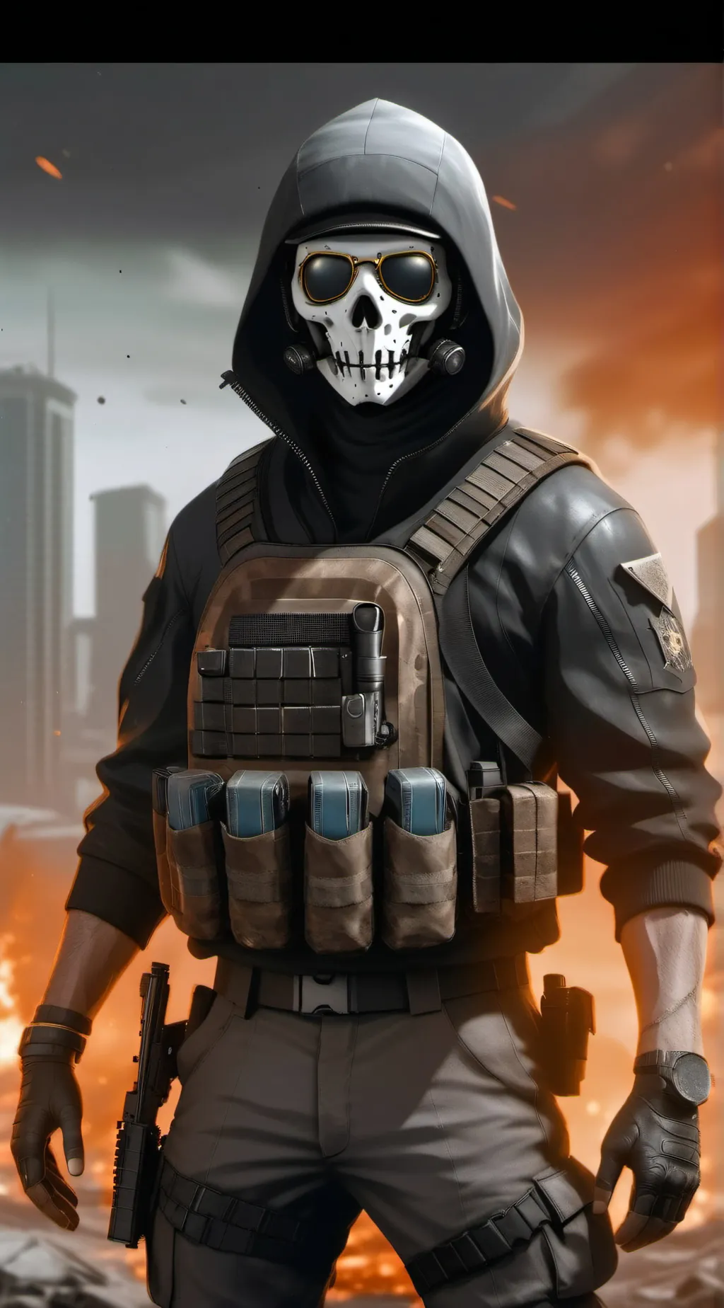 ai character: ghost background