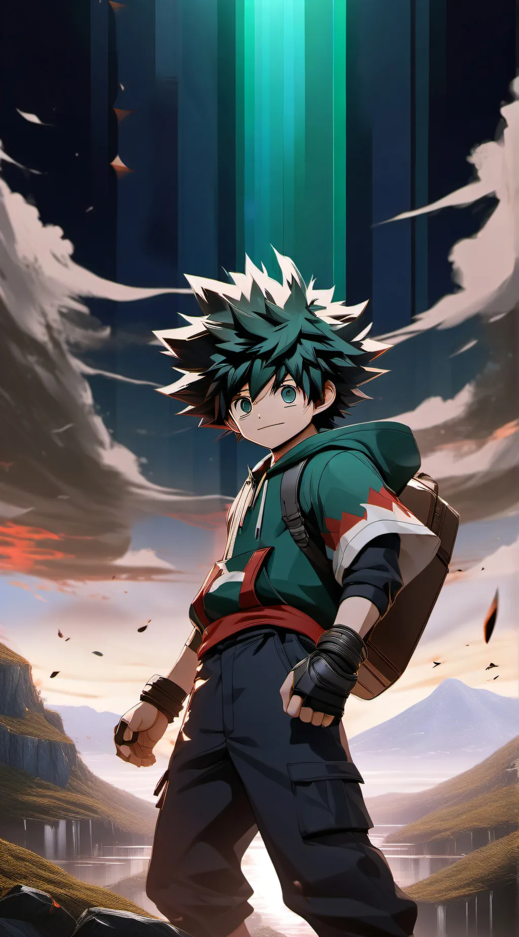 ai character: deku normal background