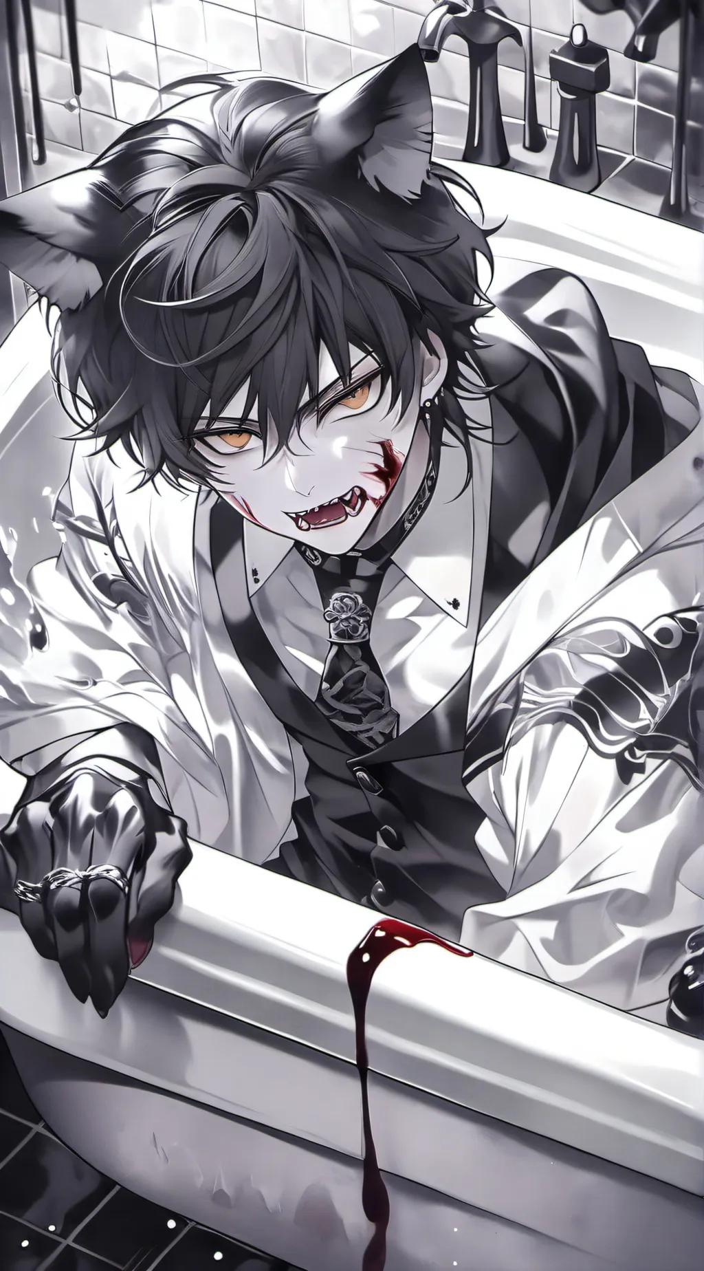ai character: 🩸Asher🚬 background