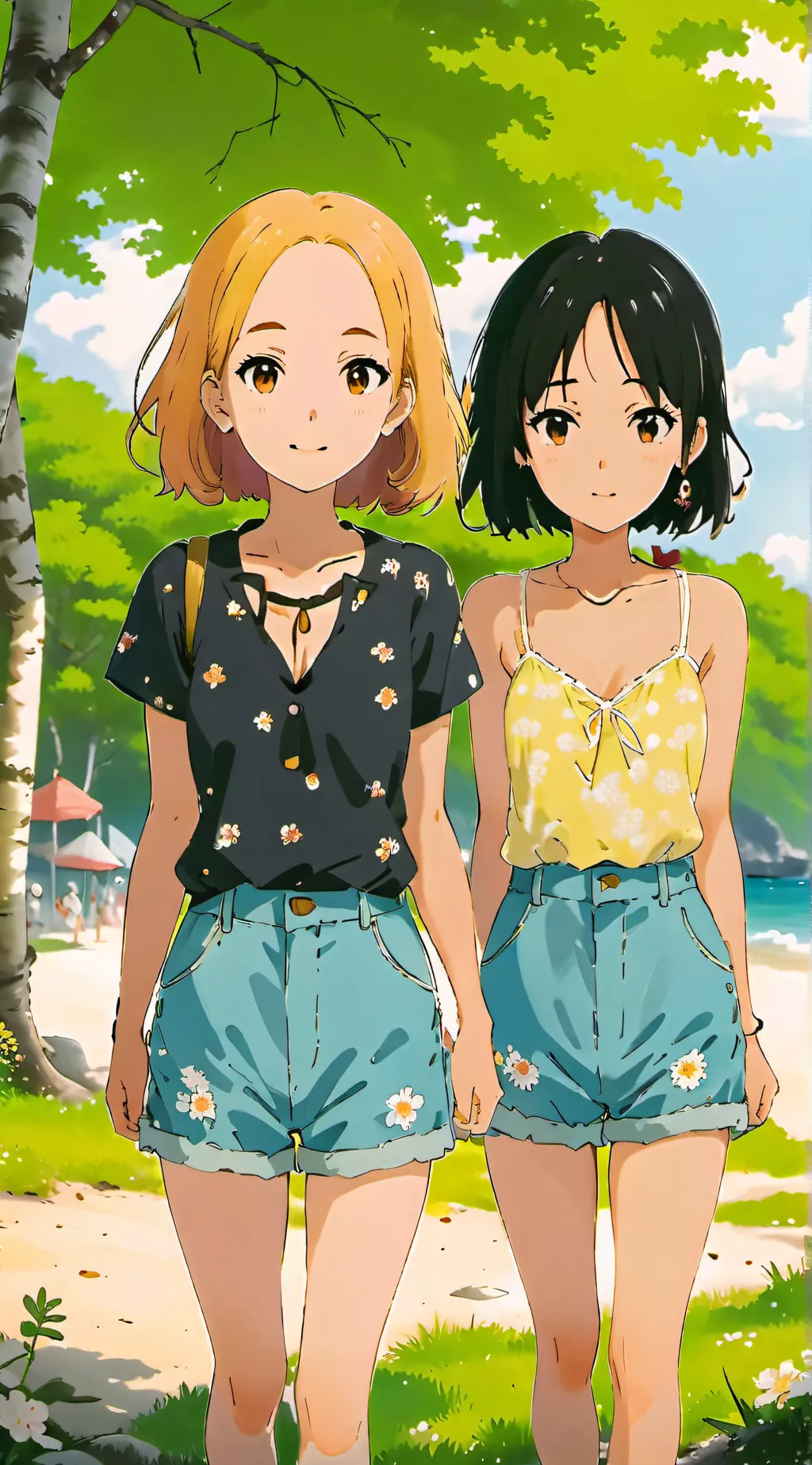 ai character: Sandy and Mandy background