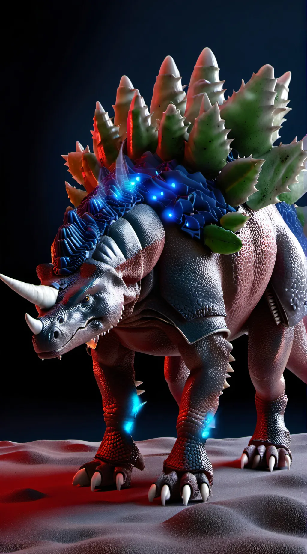 ai character: Stegosaurus Robot background