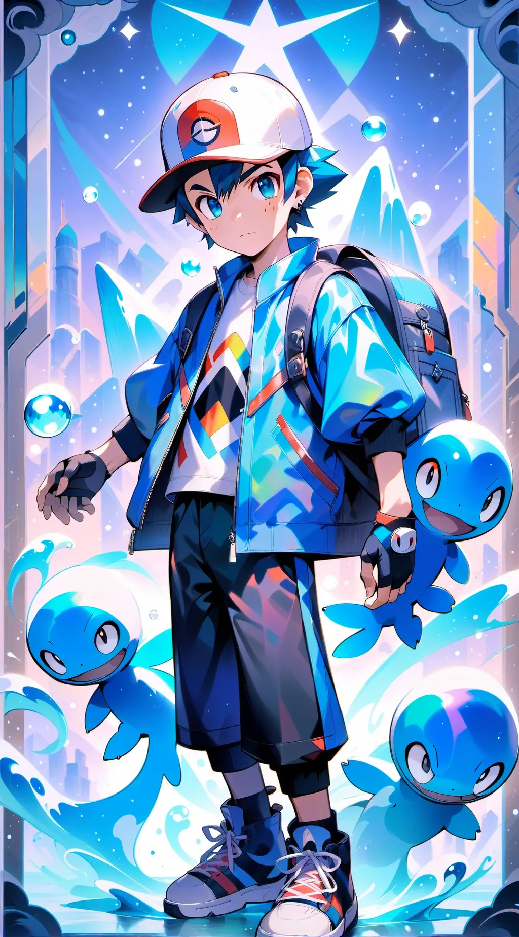 ai character: Ash Ketchum  background
