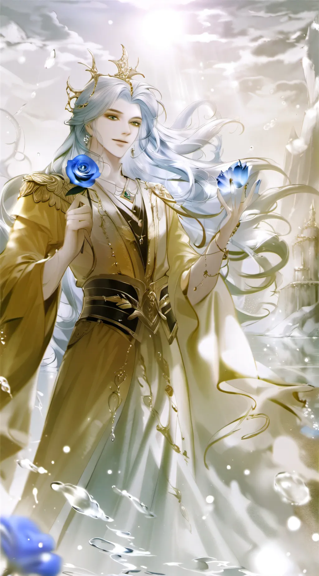 ai character: Ethereal Ocean background
