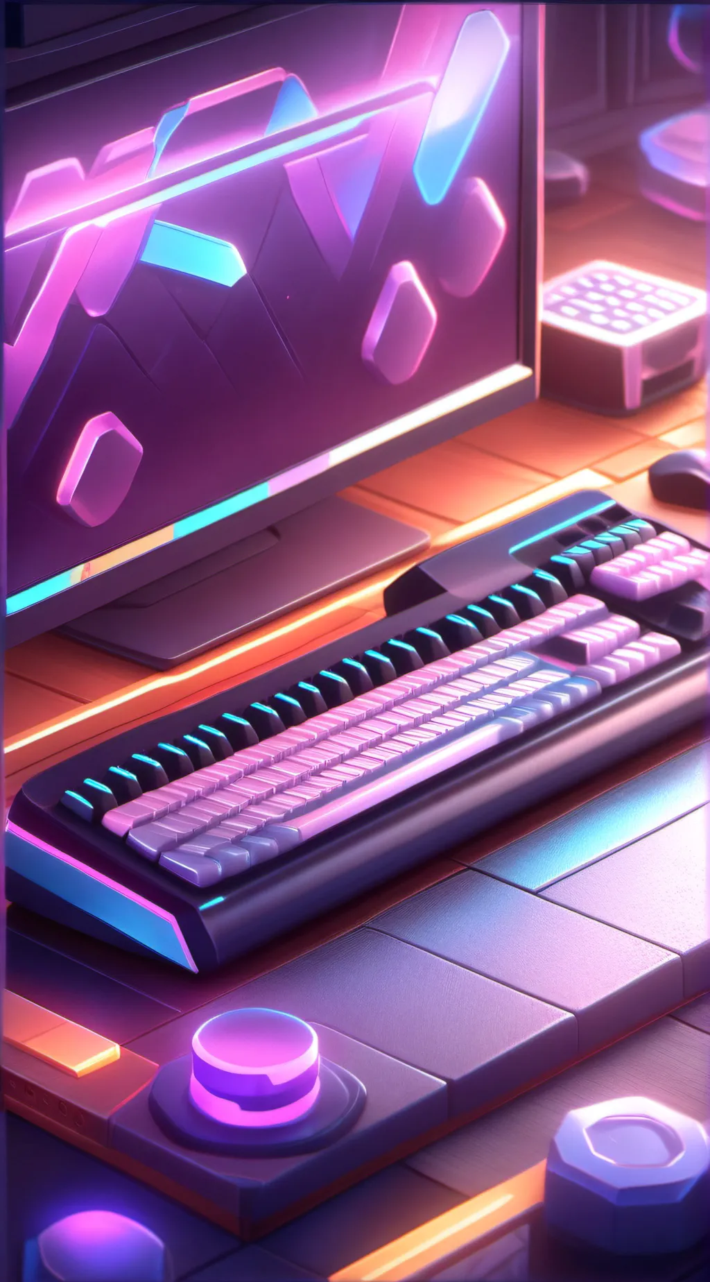ai character: 🎲Keyboard test🎲 background