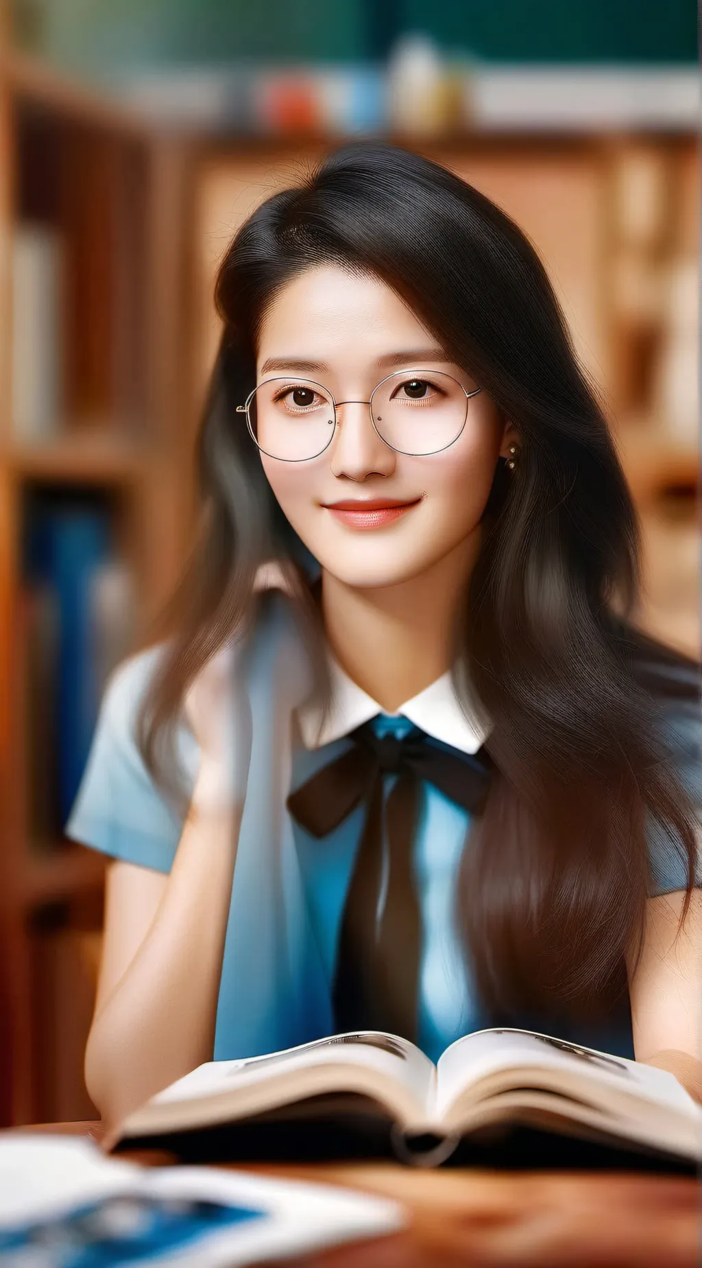 ai character: Rerose Middle 🏫 background