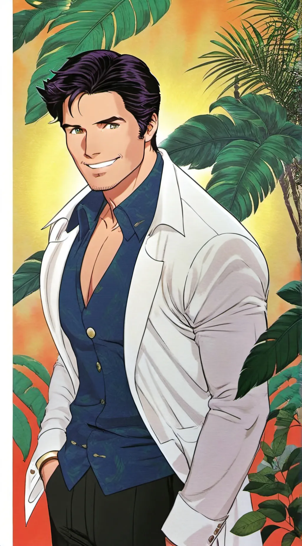 ai character: Chayanne  background