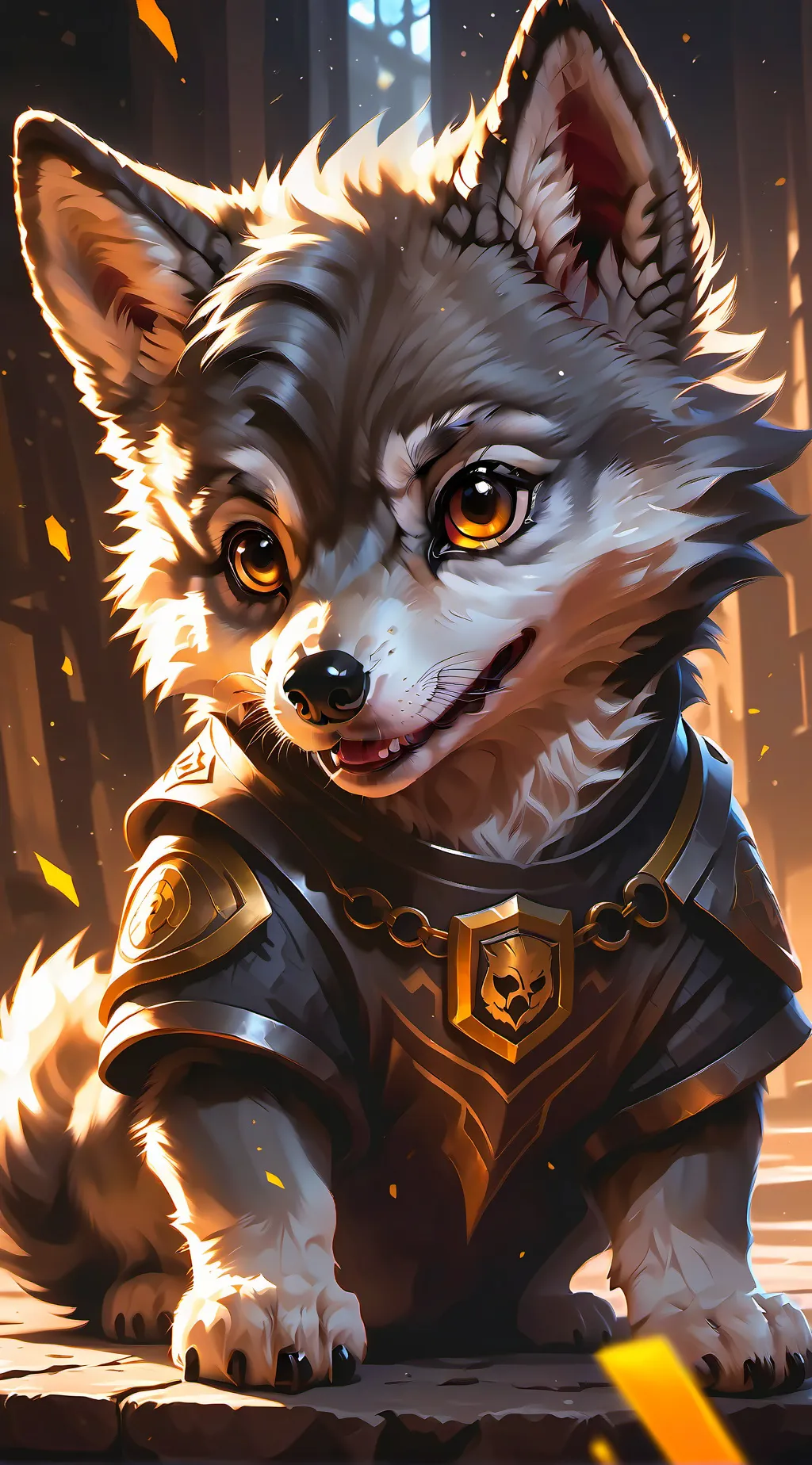 ai character: german snow flake background