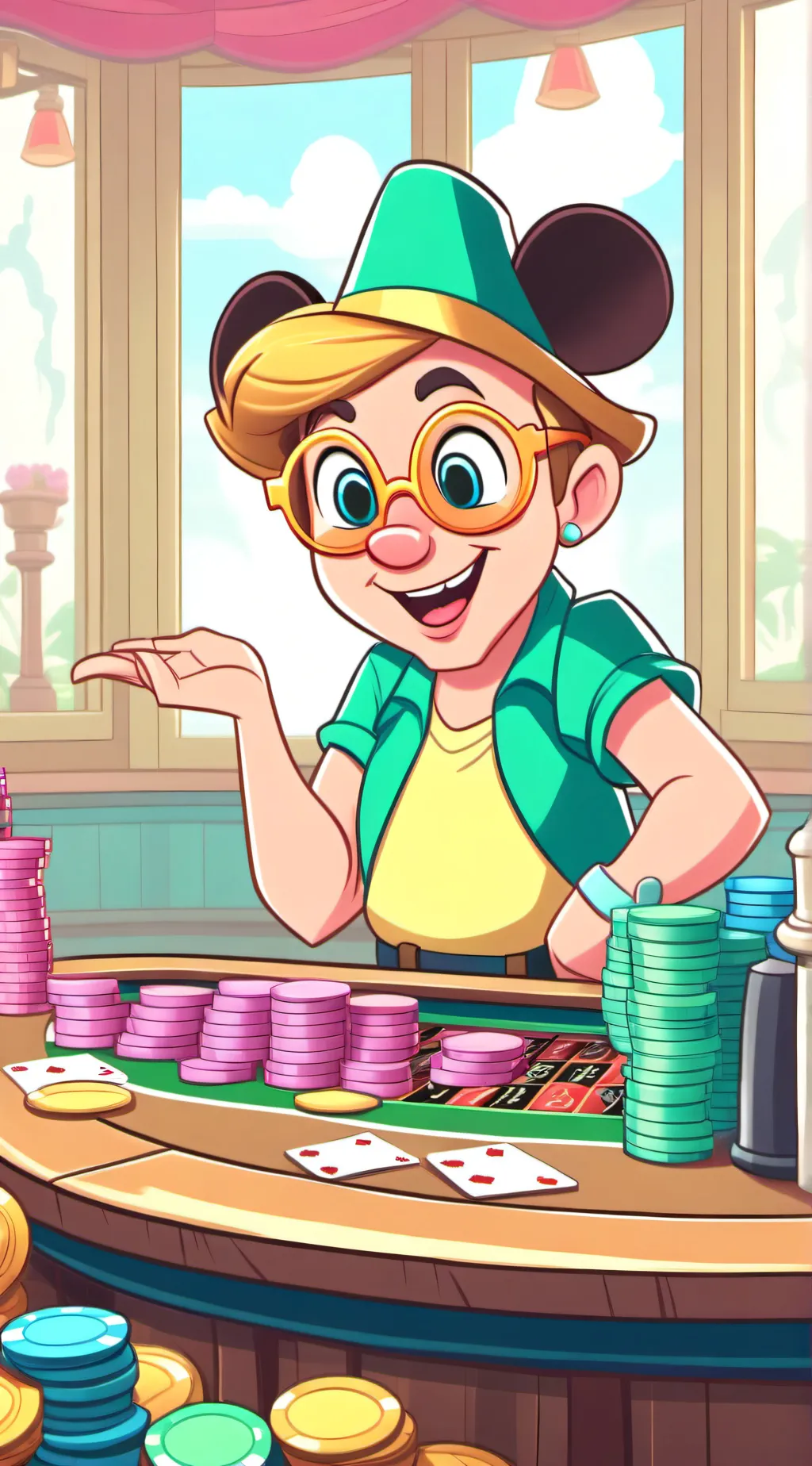 ai character: Let’s go gambling! background