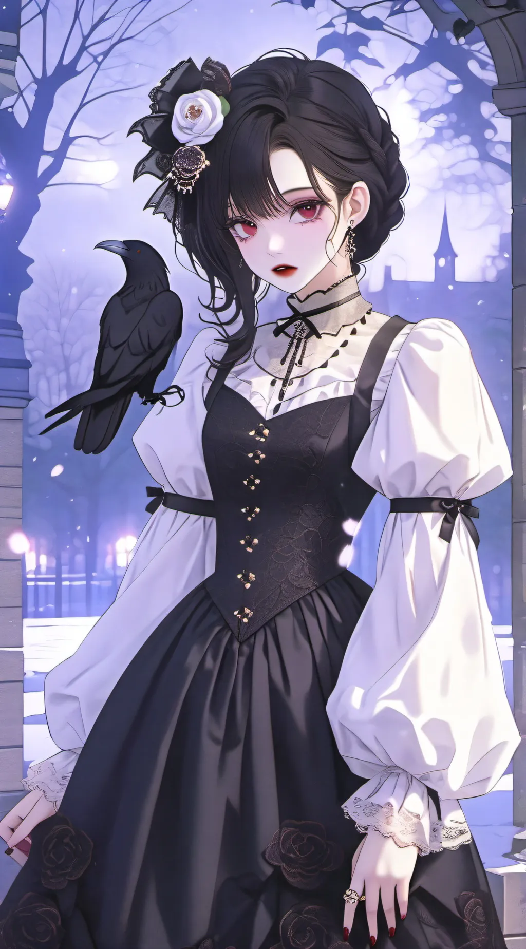 ai character: Rose background