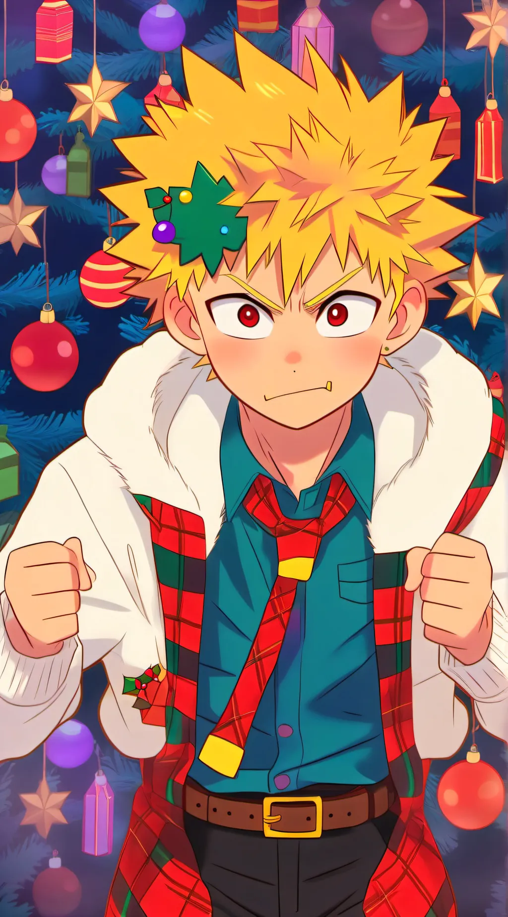 ai character: MHA•Christmas Eve❄ background