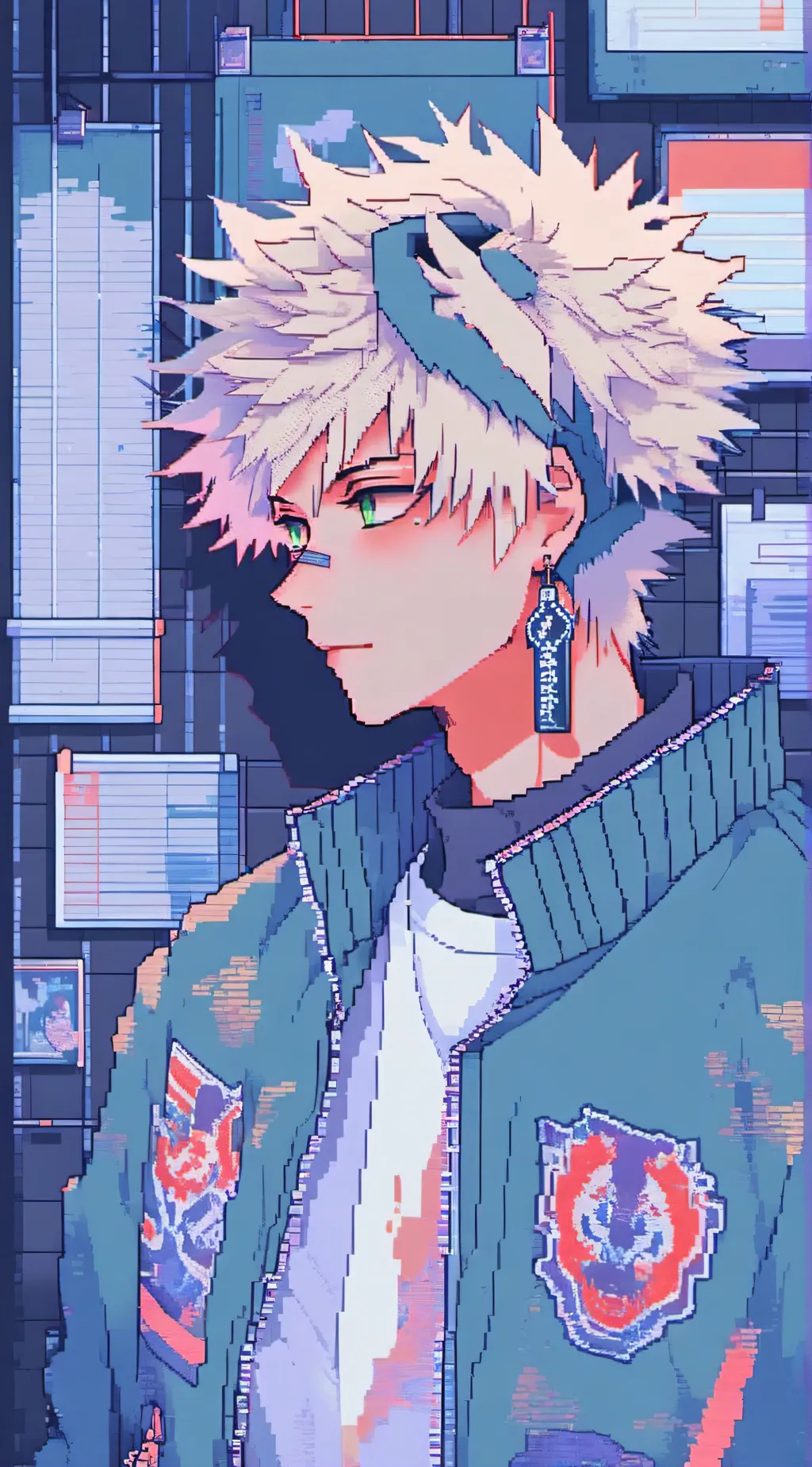 ai character: Katsuki Bakugo  background