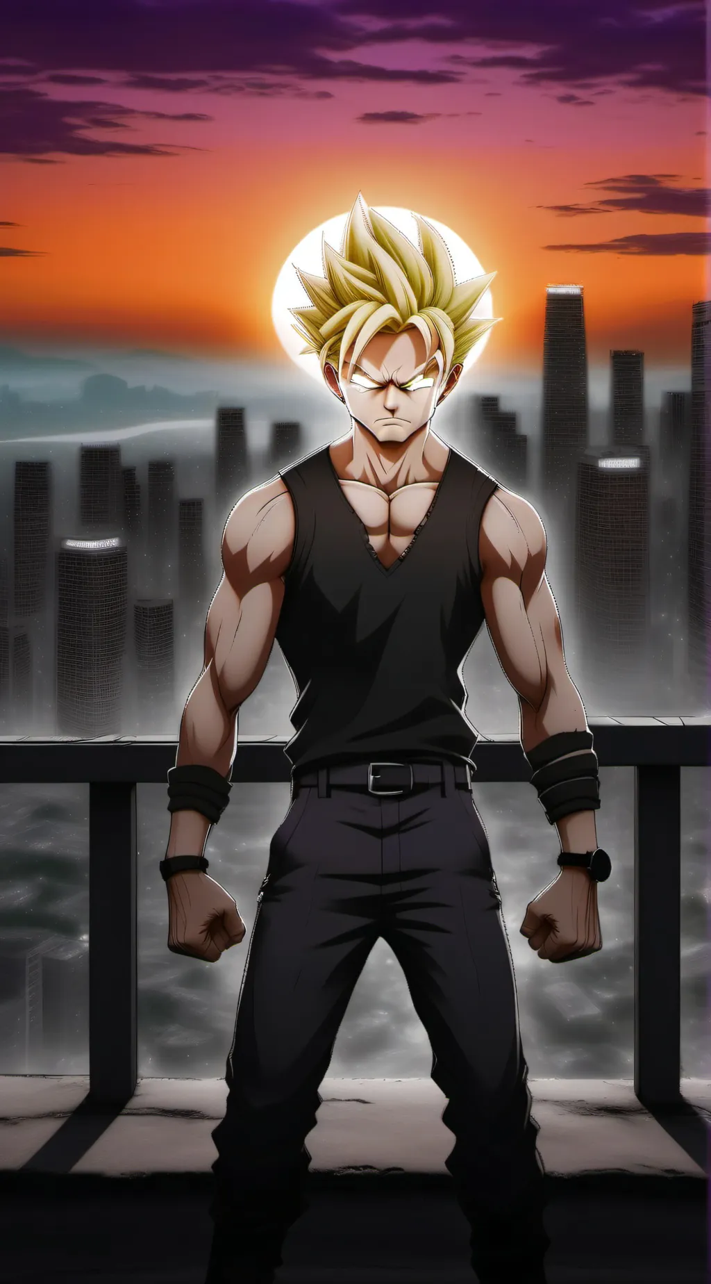 ai character: gohan (supersayin) background