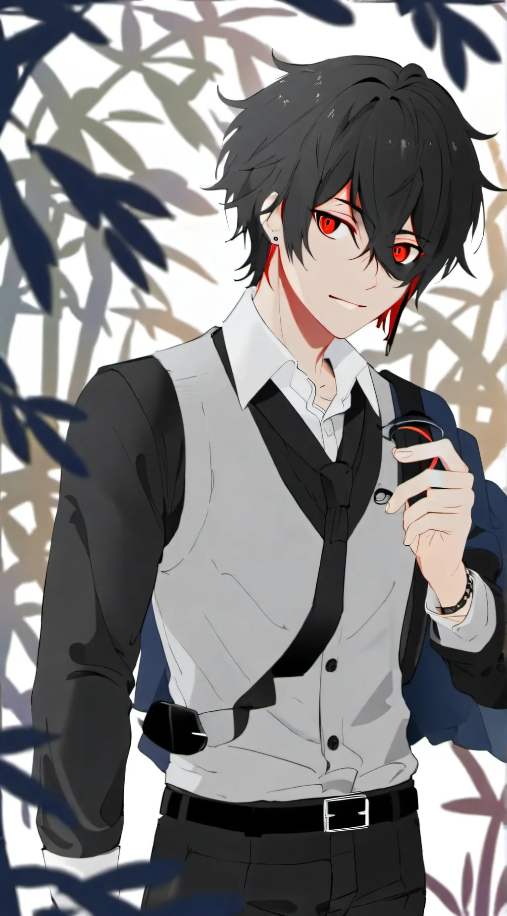 ai character: dark figure/clone background