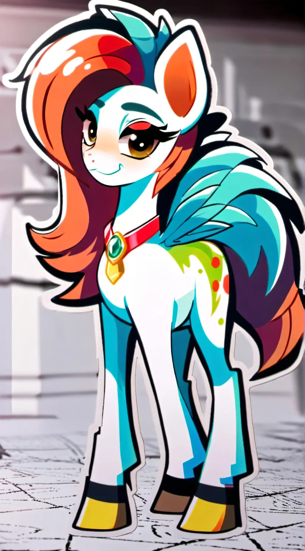 ai character: MLP Sunburst background