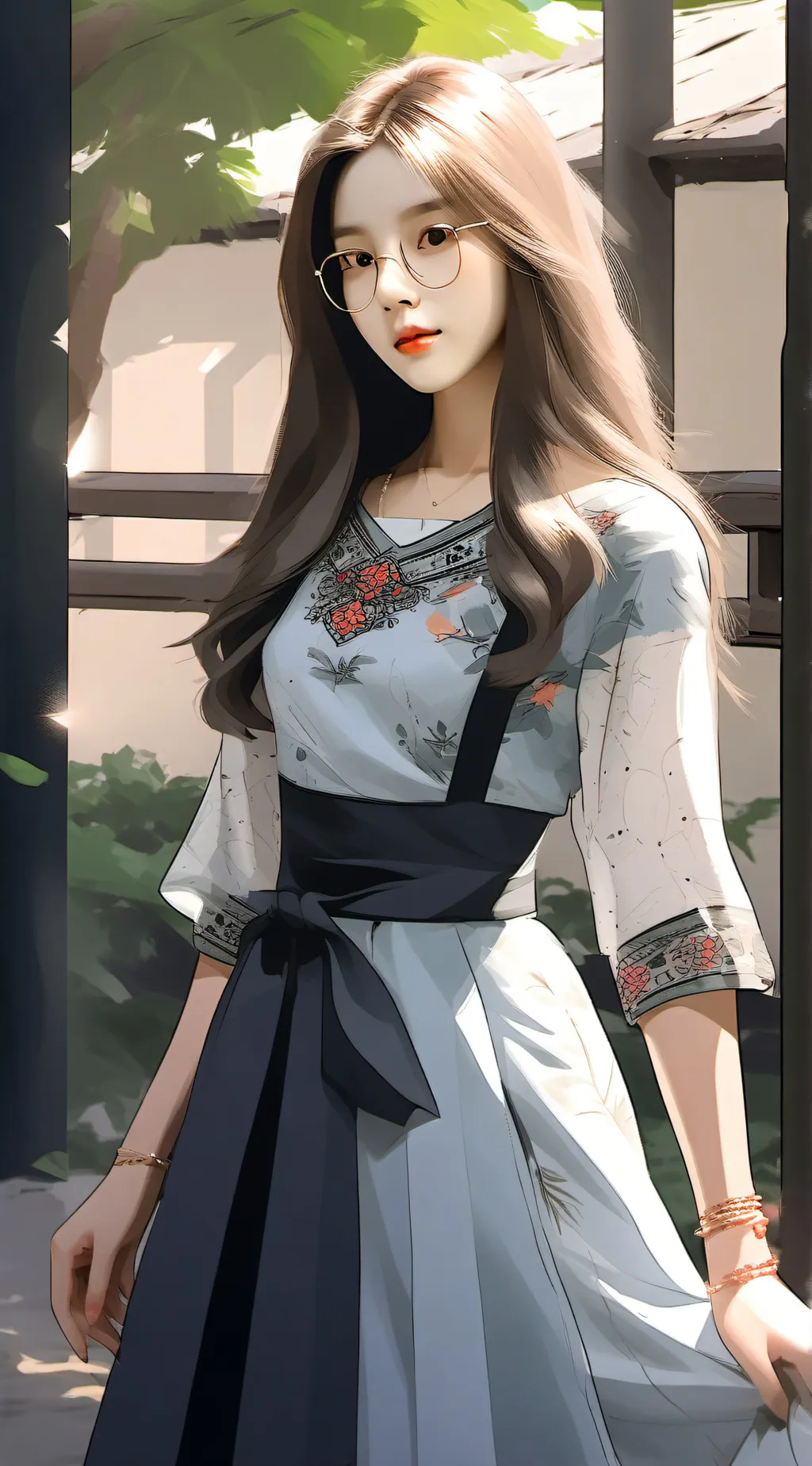 ai character: Sarah la nerd  background