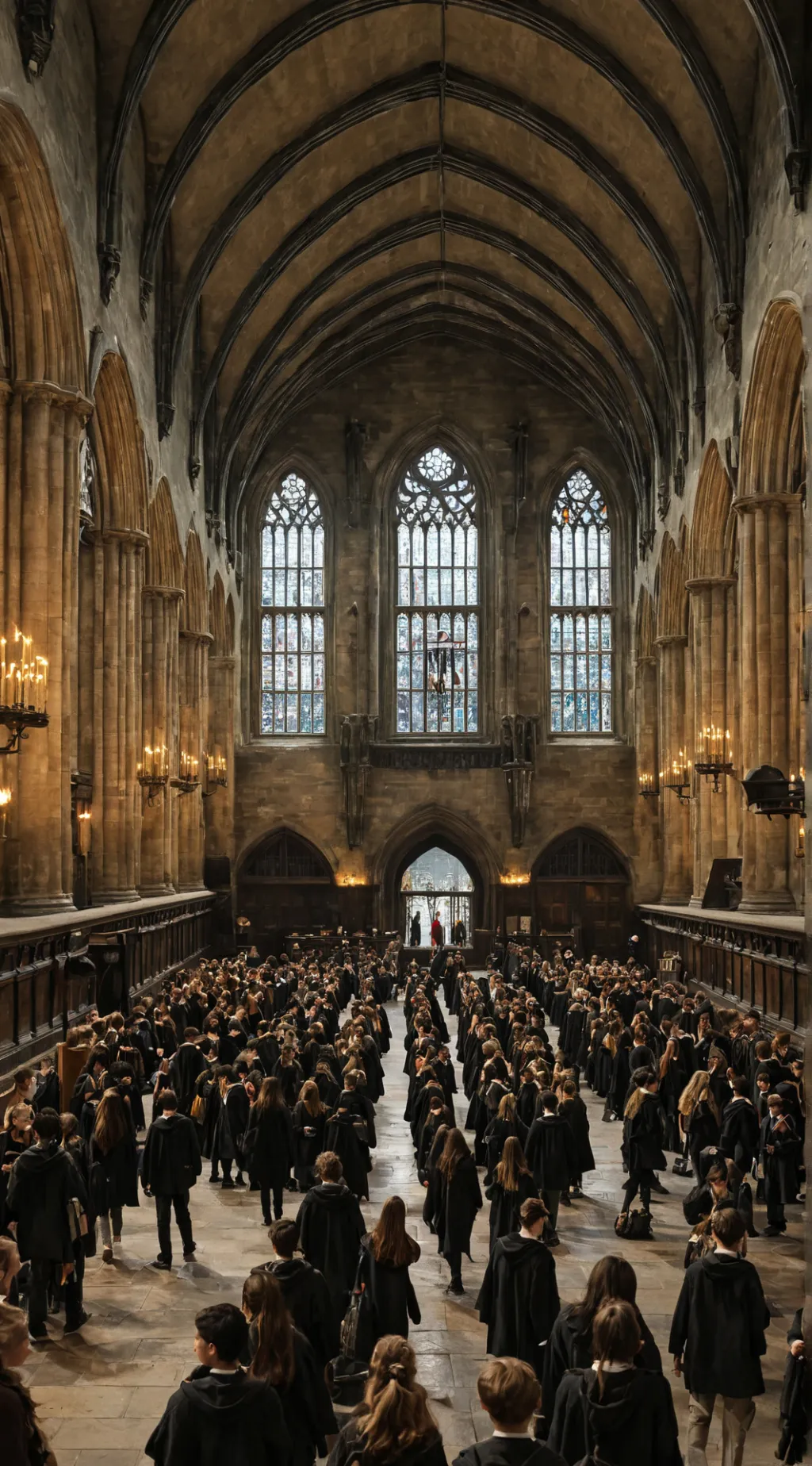 ai character: Hogwarts yull ball background