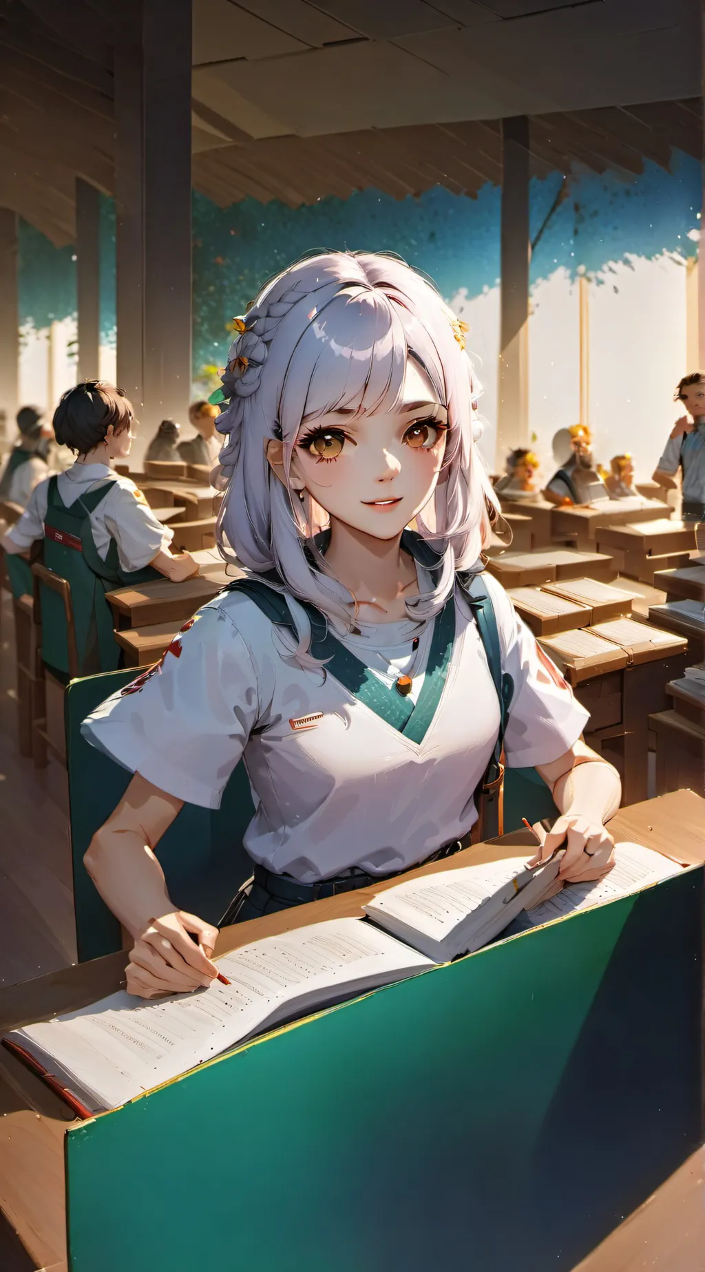 ai character: Amanda Oliveira  background
