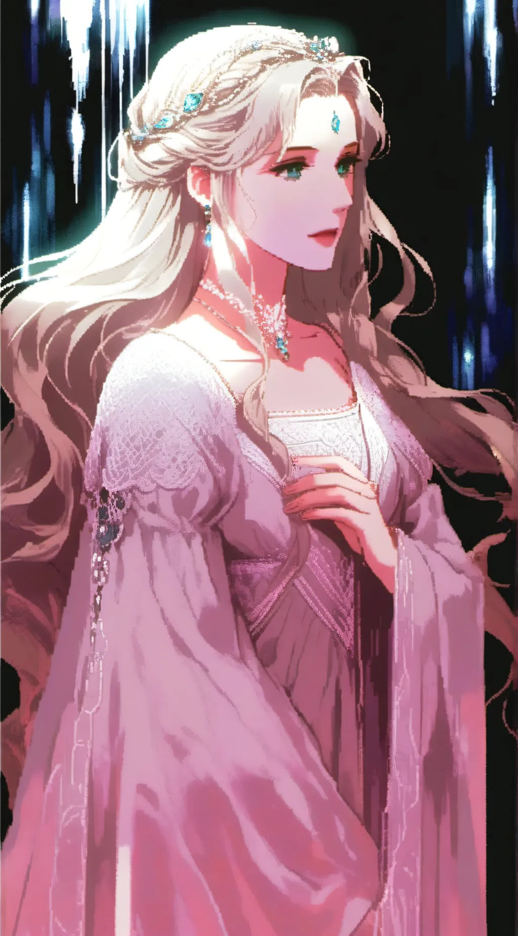 ai character: Lady IsoldeVespera background