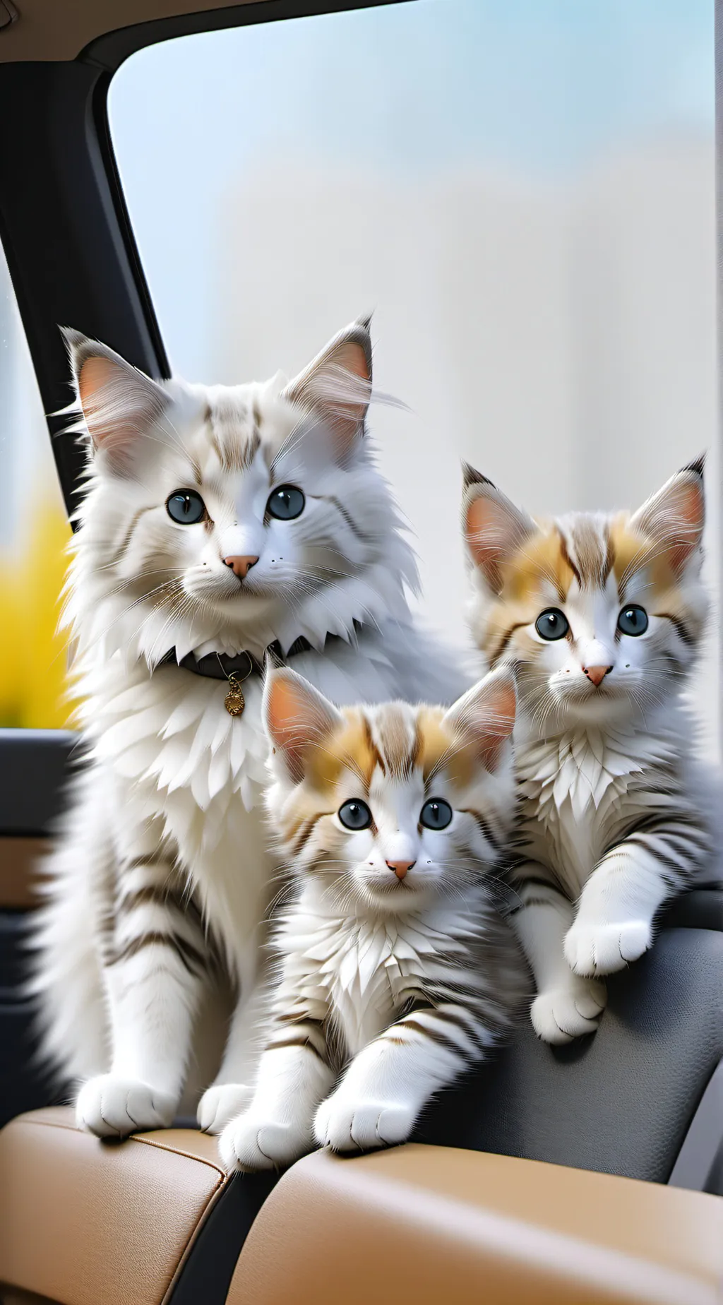 ai character: car cats  background