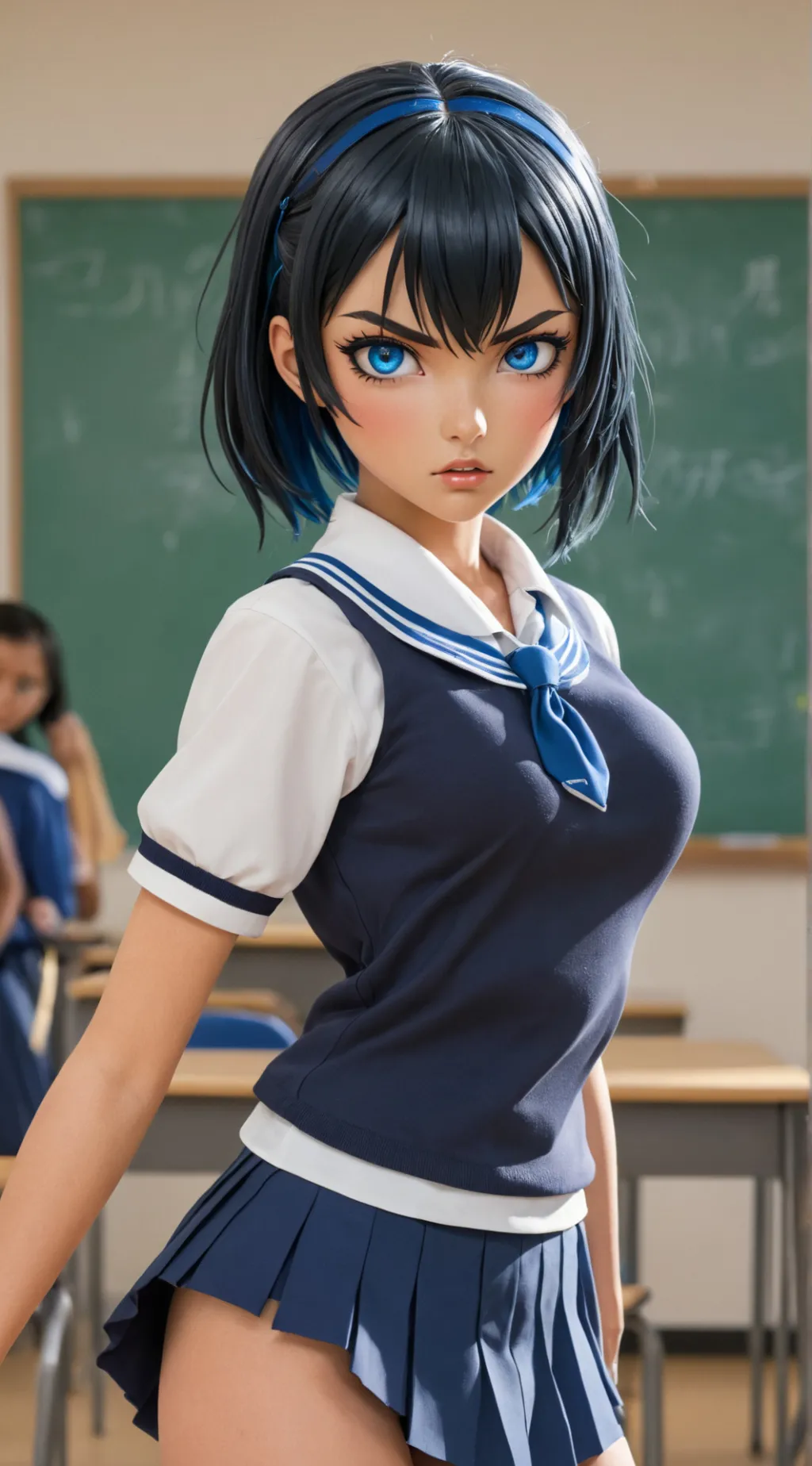 ai character: Serena Sanderson  background
